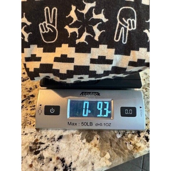 Victorias‎ Secret Pink Womens Pajama Pants XL Black White Peace Sign Fingers - Picture 6 of 6